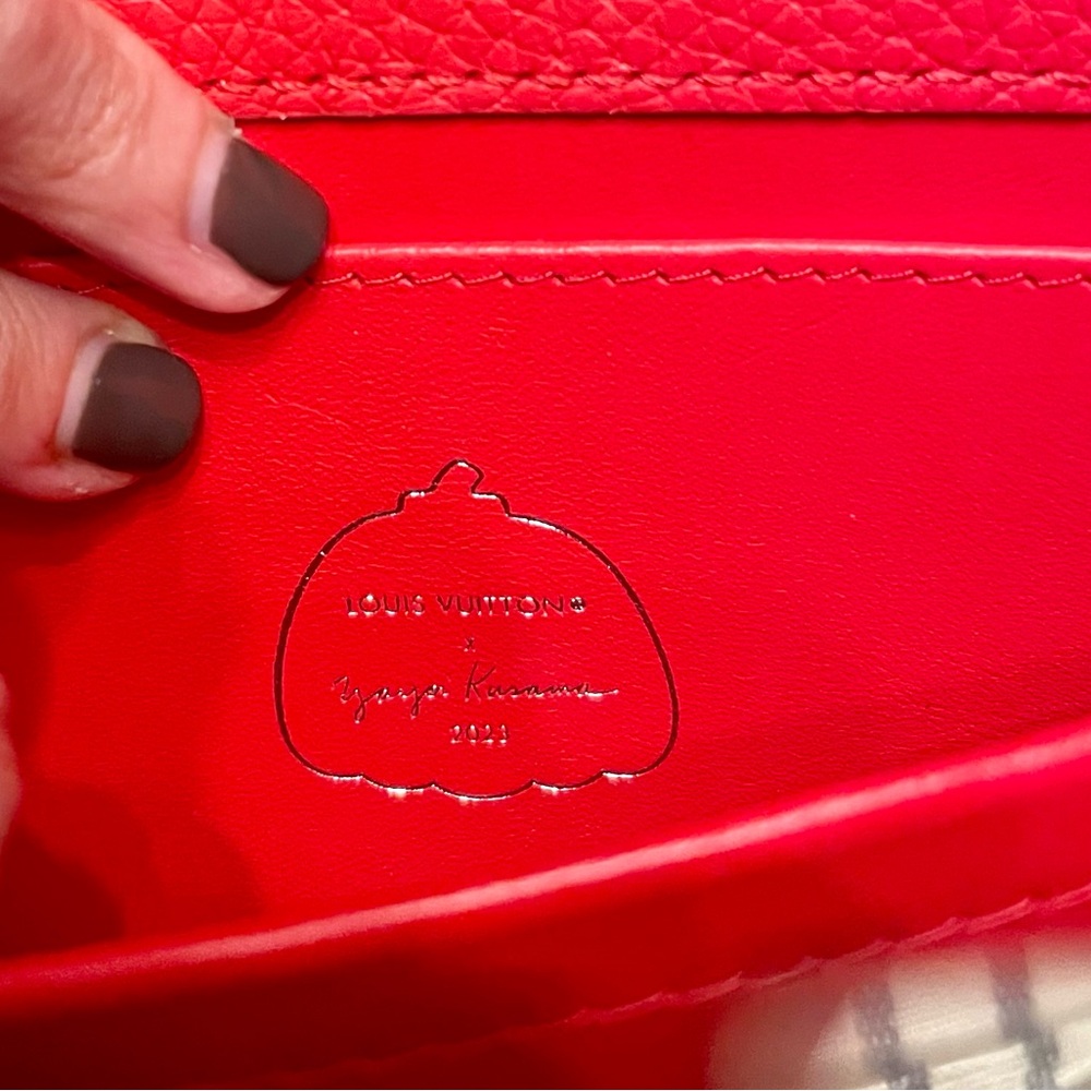 Authentic Louis Vuitton x Yayoi Kusama 2023 Capucines Mini Red with White dots - Picture 13 of 16